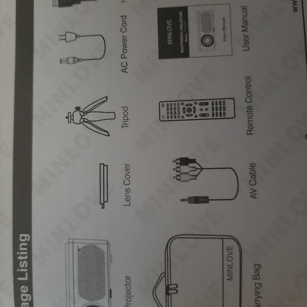 Minlove multimedia projector